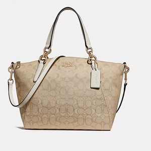 COACH SMALL KELSEY SATCHEL IN SIGNATURE JACQUARD